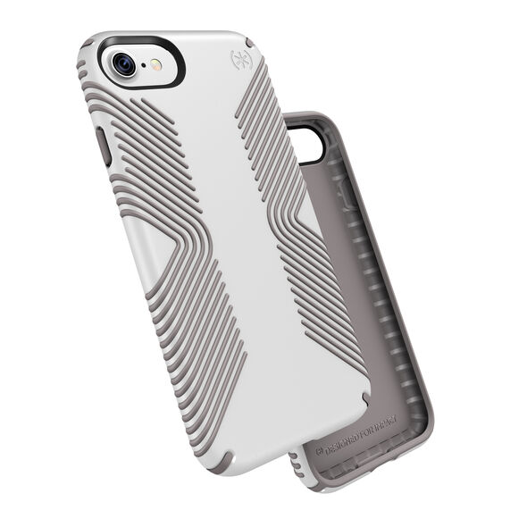 [BWS1-01] [BW-043] Speck Presidio Grip | iPhone 7/8/SE 2020 – White/Ash Grey