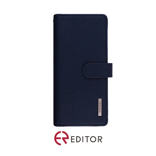 [FW3-05]Korean Simple D Double Folio | iPhone 15 Pro (6.1) - Navy