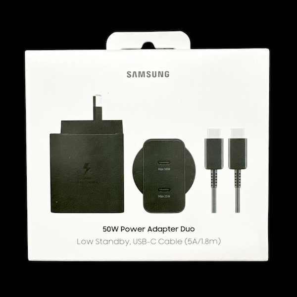 Genuine Samsung 50W AC Power Adapter DUAL Type-C Ports with 5A 1.8m Type-C Cable
