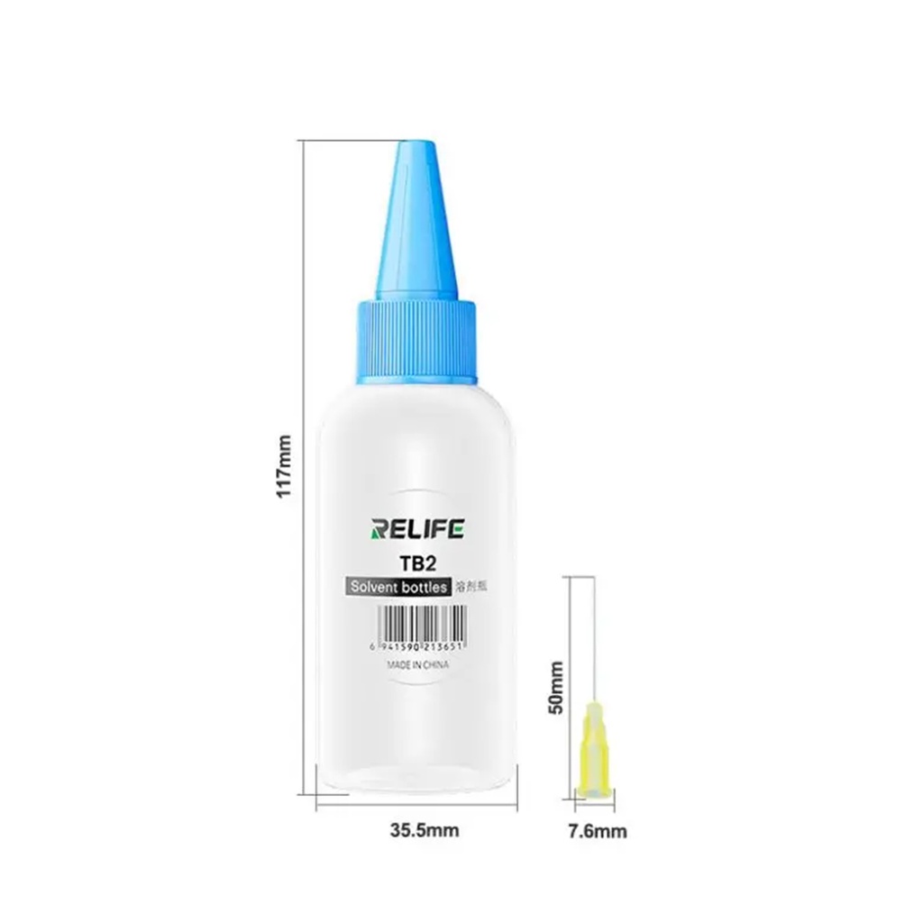 RELIFE TB2 Plastic Liquid Needle-Tube Solvent Bottle with Needles