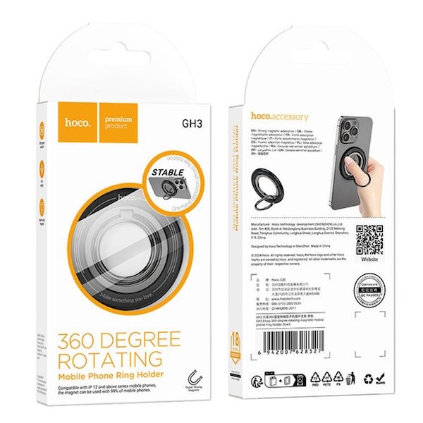 Hoco GH3 Enjoy 360-degree rotating magnetic mobile phone ring holder