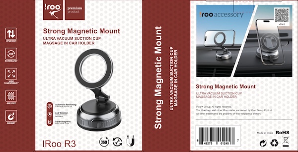 iRoo R3 | Strong MSafe Mount Suction Cup Holder