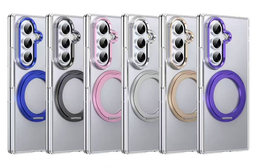 COCO Ring Stand Crystal | Samsung Fold8 /w Tempered Glass Protector [2pcs Front/Back]