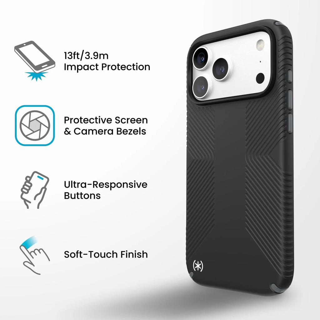 Speck Presidio GRIP | iPhone 18 Pro Max/iPhone 17 Pro Max - Black