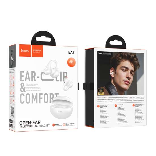 Hoco EA8 Warm sound true wireless BT headset(App) - White