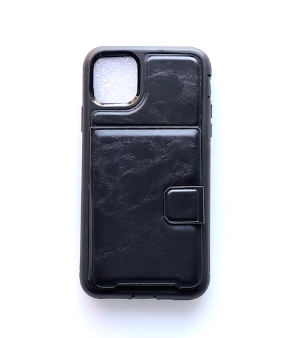 [FW7-13] Coco Heavy Duty Leather Magnetic /w Card Slots | iPhone 11 Pro (5.8) - Black