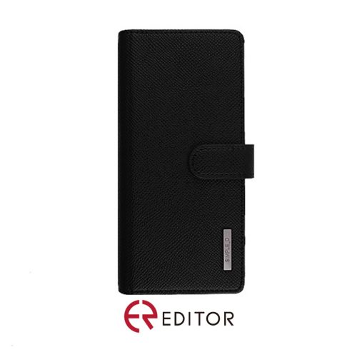 [FW2-23] Korean Simple D Double Folio | Samsung A12 - Black